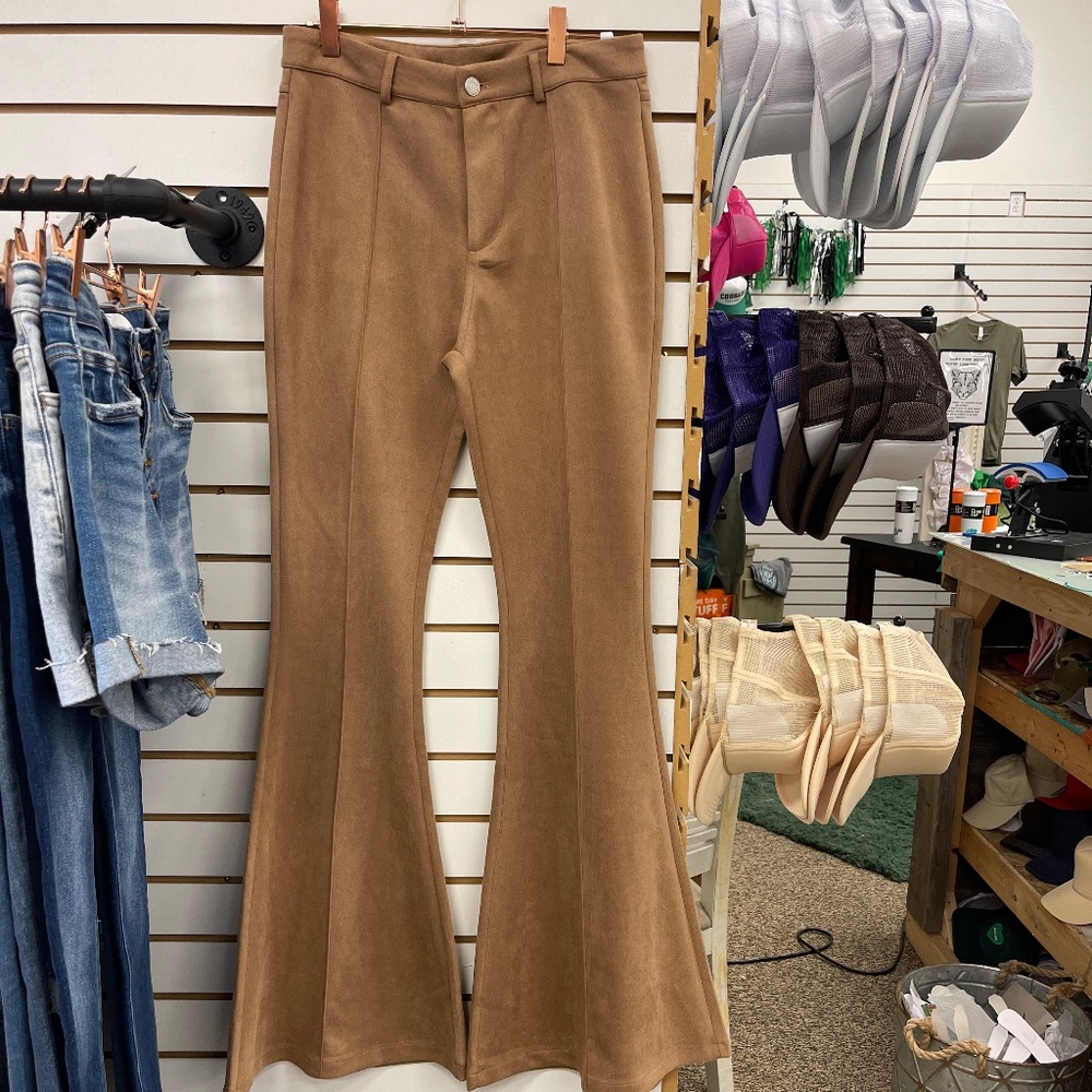 Suede flares